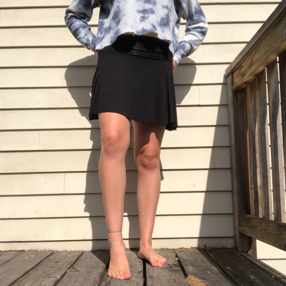 Black Mini Skater Skirt